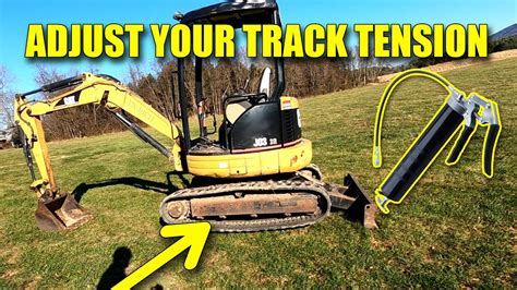 cat mini excavator track adjustment|caterpillar mini track tension.